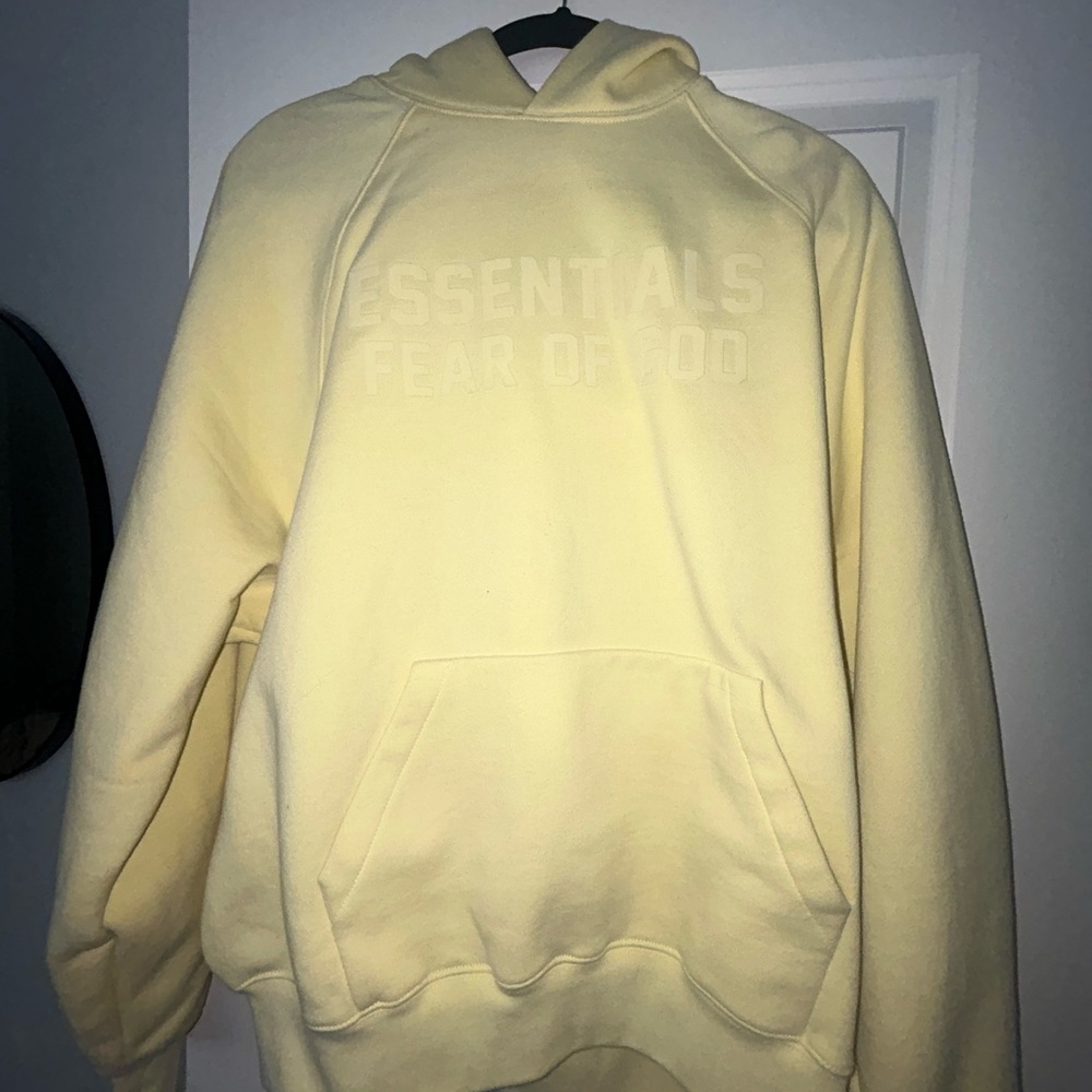 Fear of God Essentials Pale Yellow Hoodie